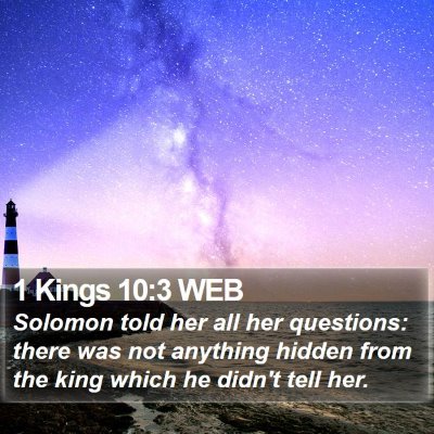 1 Kings 10:3 WEB Bible Verse Image