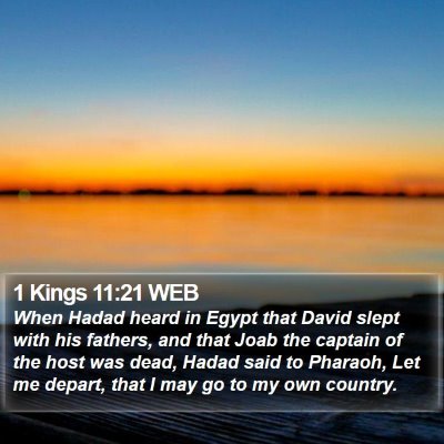 1 Kings 11:21 WEB Bible Verse Image