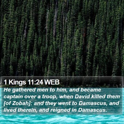 1 Kings 11:24 WEB Bible Verse Image