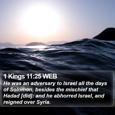 1 Kings 11:25 WEB Bible Verse Image
