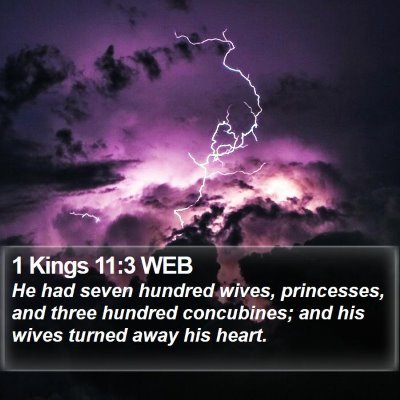 1 Kings 11:3 WEB Bible Verse Image