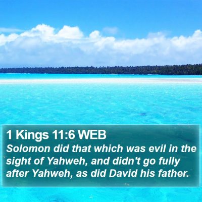 1 Kings 11:6 WEB Bible Verse Image
