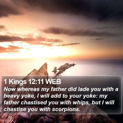 1 Kings 12:11 WEB Bible Verse Image