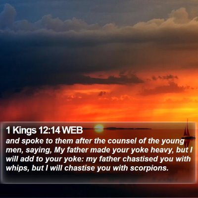1 Kings 12:14 WEB Bible Verse Image