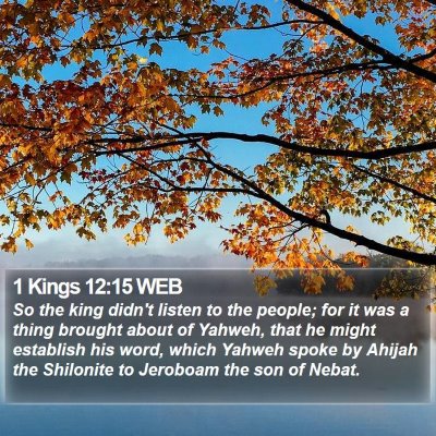 1 Kings 12:15 WEB Bible Verse Image
