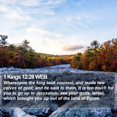 1 Kings 12:28 WEB Bible Verse Image