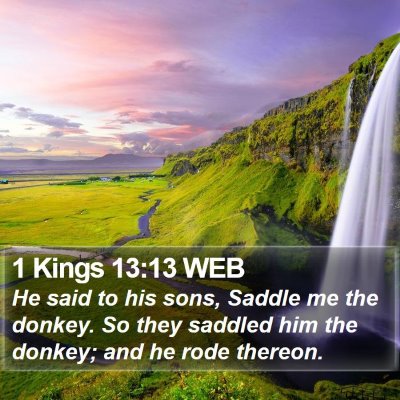 1 Kings 13:13 WEB Bible Verse Image
