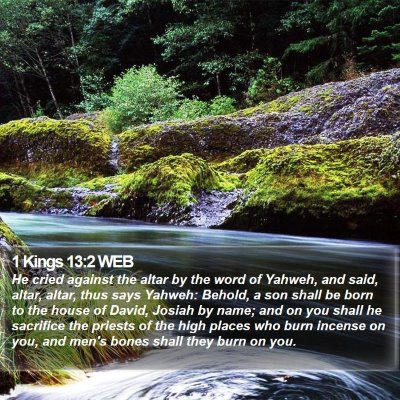 1 Kings 13:2 WEB Bible Verse Image