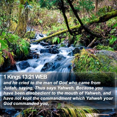 1 Kings 13:21 WEB Bible Verse Image