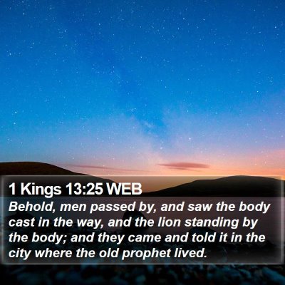 1 Kings 13:25 WEB Bible Verse Image