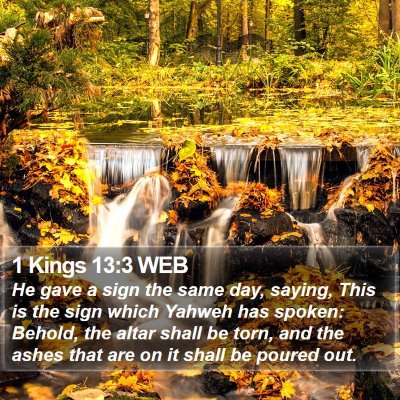 1 Kings 13:3 WEB Bible Verse Image