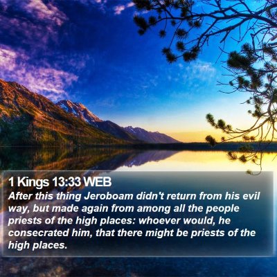 1 Kings 13:33 WEB Bible Verse Image
