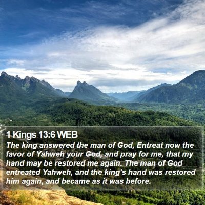 1 Kings 13:6 WEB Bible Verse Image