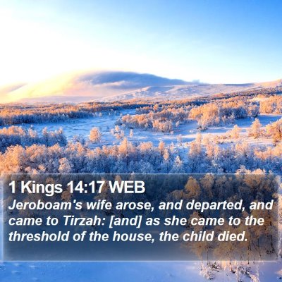 1 Kings 14:17 WEB Bible Verse Image