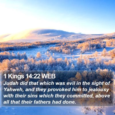 1 Kings 14:22 WEB Bible Verse Image