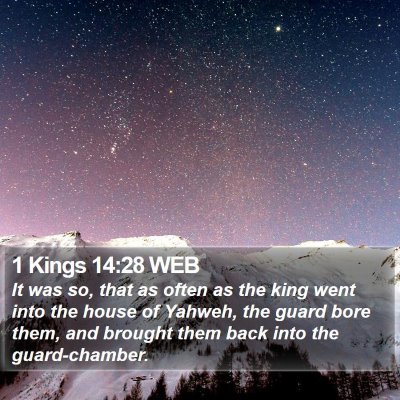 1 Kings 14:28 WEB Bible Verse Image