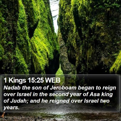 1 Kings 15:25 WEB Bible Verse Image