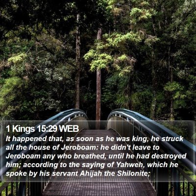 1 Kings 15:29 WEB Bible Verse Image