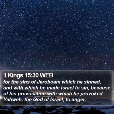 1 Kings 15:30 WEB Bible Verse Image