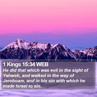 1 Kings 15:34 WEB Bible Verse Image