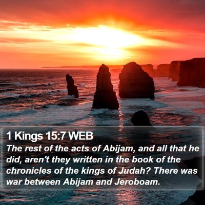 1 Kings 15:7 WEB Bible Verse Image