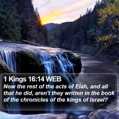 1 Kings 16:14 WEB Bible Verse Image