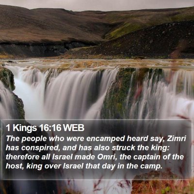 1 Kings 16:16 WEB Bible Verse Image