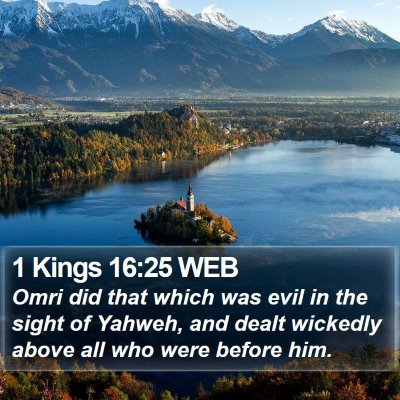 1 Kings 16:25 WEB Bible Verse Image