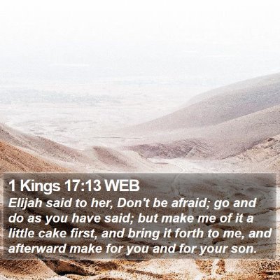 1 Kings 17:13 WEB Bible Verse Image