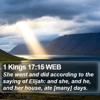 1 Kings 17:15 WEB Bible Verse Image