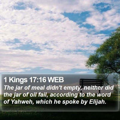 1 Kings 17:16 WEB Bible Verse Image