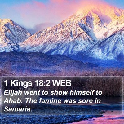 1 Kings 18:2 WEB Bible Verse Image