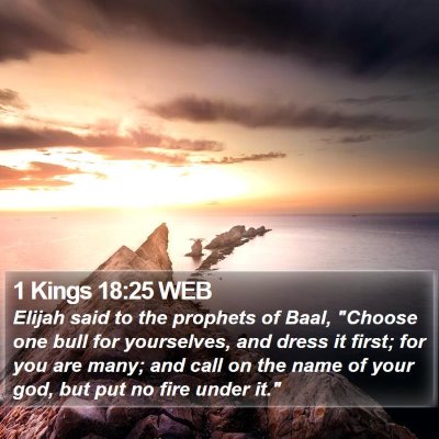1 Kings 18:25 WEB Bible Verse Image