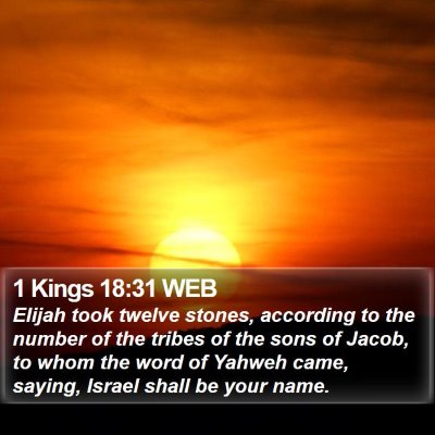 1 Kings 18:31 WEB Bible Verse Image