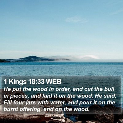 1 Kings 18:33 WEB Bible Verse Image