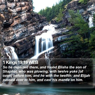 1 Kings 19:19 WEB Bible Verse Image