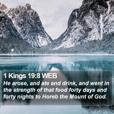 1 Kings 19:8 WEB Bible Verse Image