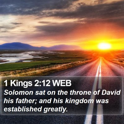 1 Kings 2:12 WEB Bible Verse Image