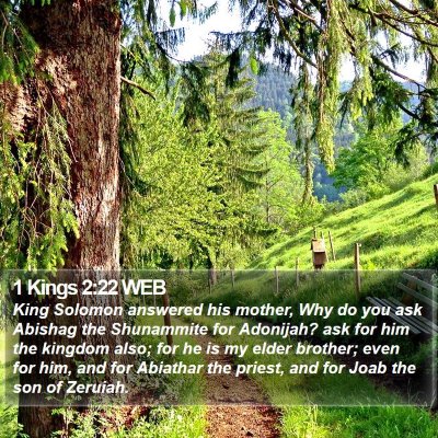 1 Kings 2:22 WEB Bible Verse Image