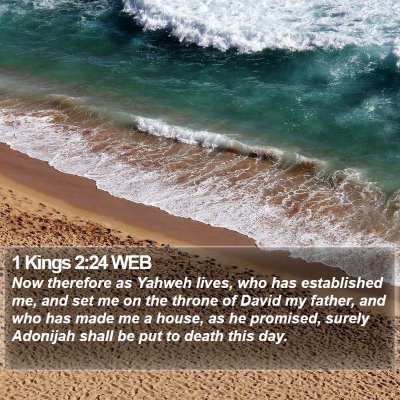 1 Kings 2:24 WEB Bible Verse Image