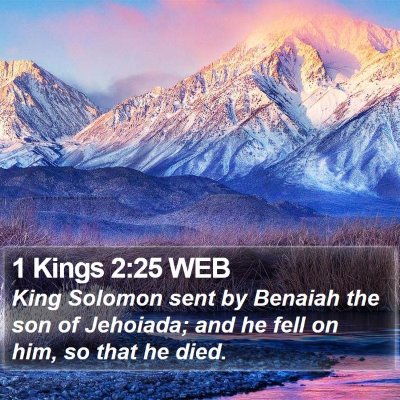 1 Kings 2:25 WEB Bible Verse Image
