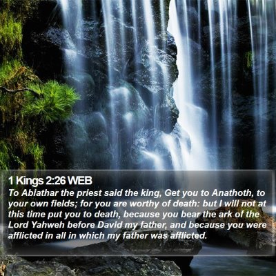 1 Kings 2:26 WEB Bible Verse Image