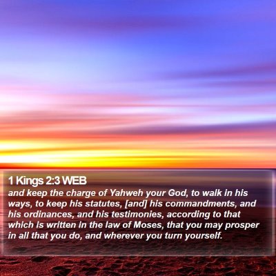1 Kings 2:3 WEB Bible Verse Image