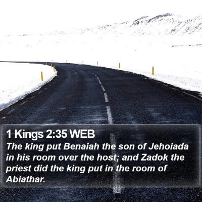 1 Kings 2:35 WEB Bible Verse Image