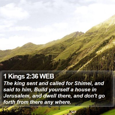 1 Kings 2:36 WEB Bible Verse Image
