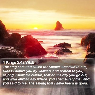 1 Kings 2:42 WEB Bible Verse Image