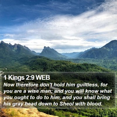 1 Kings 2:9 WEB Bible Verse Image