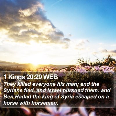 1 Kings 20:20 WEB Bible Verse Image