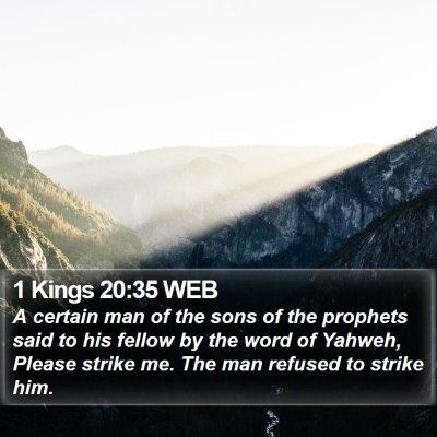 1 Kings 20:35 WEB Bible Verse Image