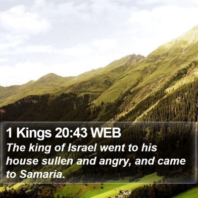 1 Kings 20:43 WEB Bible Verse Image